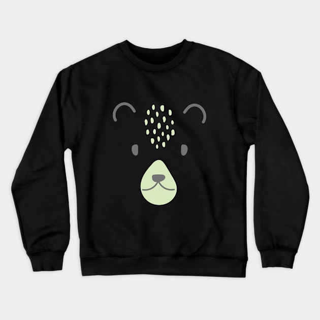 Cute Boho Green Bear Crewneck Sweatshirt by Serene Lotus